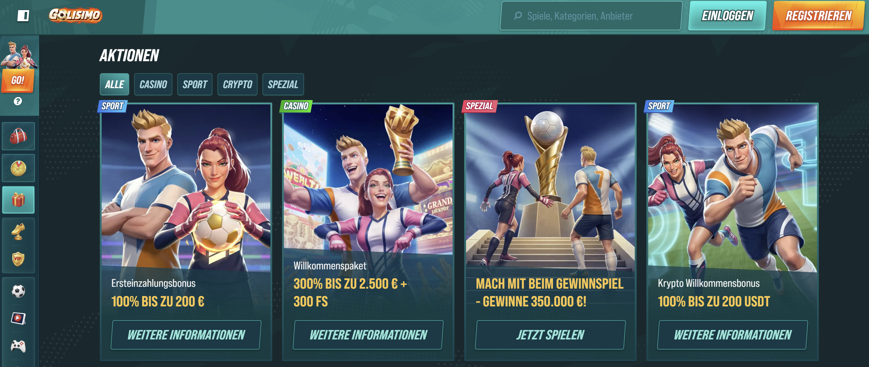 Golisimo Casino Aktionen und Boni